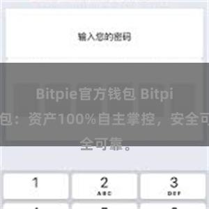 Bitpie官方钱包 Bitpie钱包：资产100%自主掌控，安全可靠。