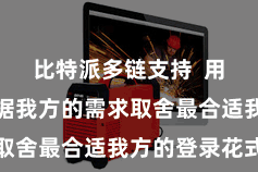 比特派多链支持  用户不错字据我方的需求取舍最合适我方的登录花式